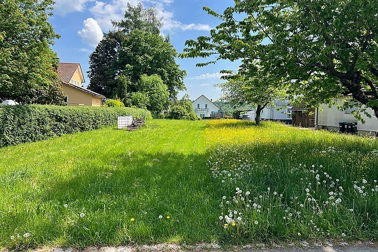 Blick auf Bauplatz