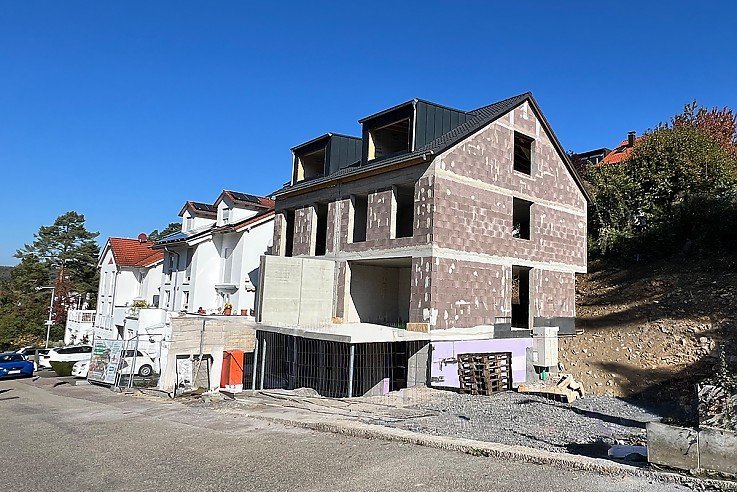 Rohbau Ansicht von der DHH