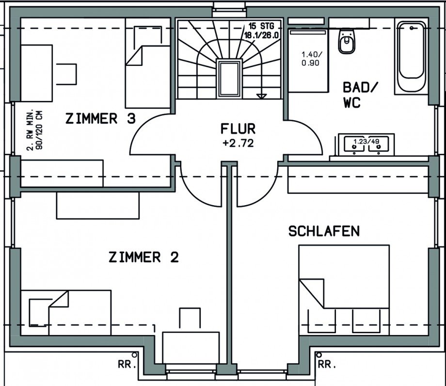 Dachgeschoss Einfamilienhaus Lichtenwald / Thomashardt