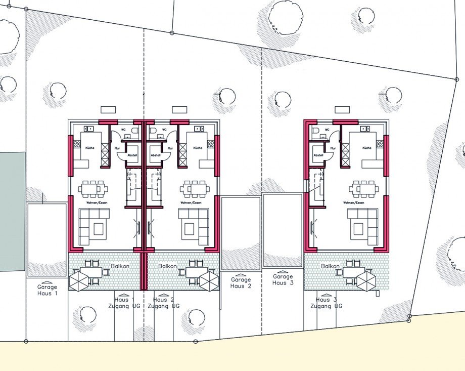 Lageplan Einfamilienhaus Weissach / Flacht