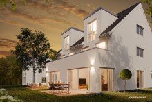 Ansicht  Ein Traum f�r junge Familien  Moderne DHH mit SEHR gro�em Garten in M�hringen