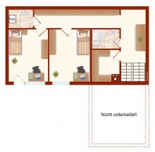 Untergeschoss  Gro�z�giges Wohnen mit Doppelgarage - ein Unikat in Sch�naich 