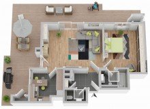 Grundriss Penthouse-Traum in Sindelfingen: Ger�umige 2-Zimmer-Wohnung,
EBK und Dachterrasse mit Aussicht