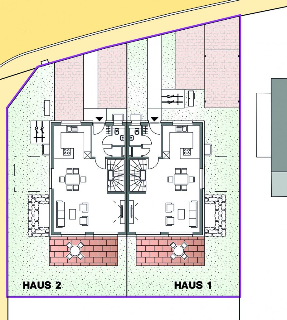 Lageplan Doppelhaush�lfte Leinfelden-Echterdingen