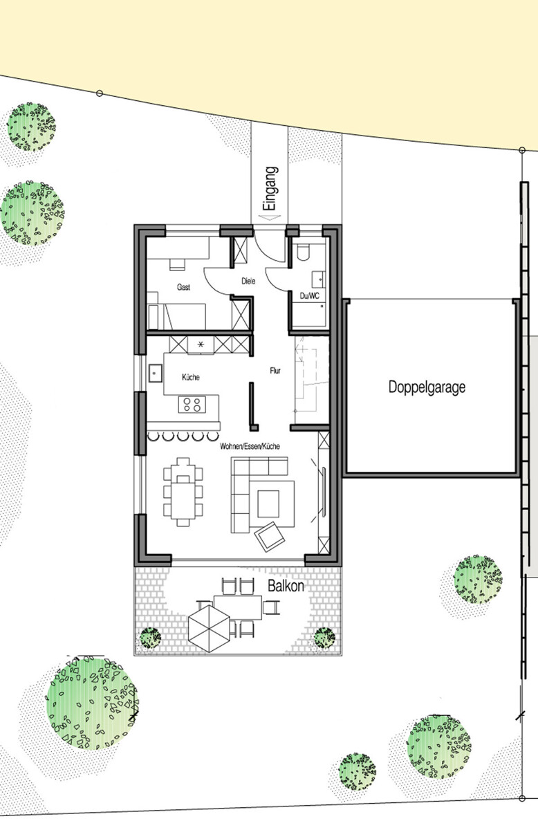 Lageplan Einfamilienhaus Ostelsheim