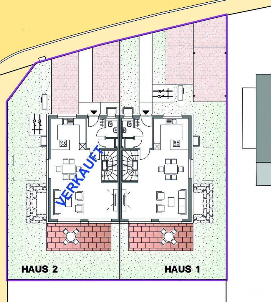 Lageplan Doppelhaush�lfte Leinfelden-Echterdingen