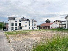 Blick auf den Bauplatz Ihr Familiengl�ck in Herrenberg-Affst�tt - moderne DHH mit viel Platz und Sonnengarten