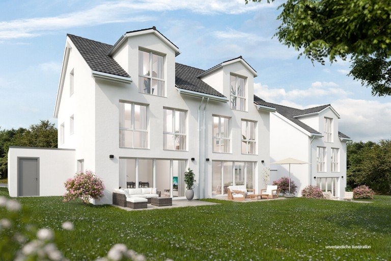 Ansicht Herrenberg / Affst�tt Doppelhaush�lfte Ihr Familiengl�ck in Herrenberg-Affst�tt - moderne DHH mit viel Platz und Sonnengarten