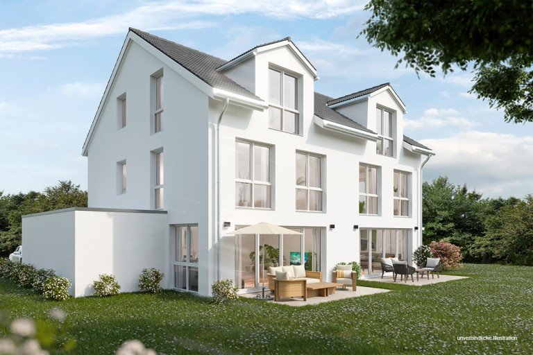 Ansicht Hildrizhausen Doppelhaush�lfte Wohnen in TOP LAGE von Hildrizhausen Attraktive DHH in sonniger Lage und mit herrlichem Garten