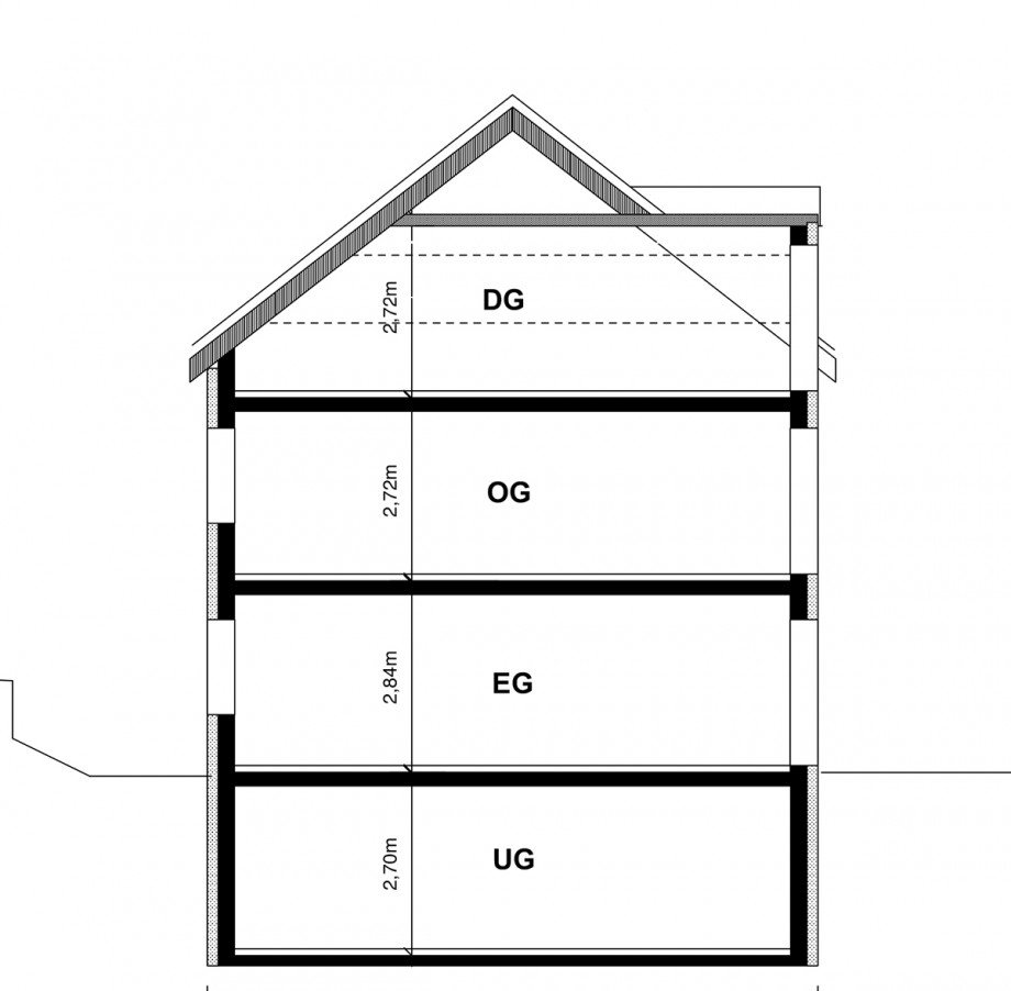 Schnitt Einfamilienhaus Renningen / Malmsheim