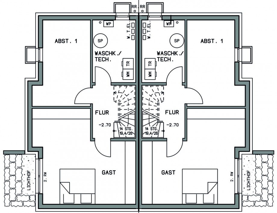 Untergeschoss Doppelhaush�lfte Leinfelden-Echterdingen / Musberg