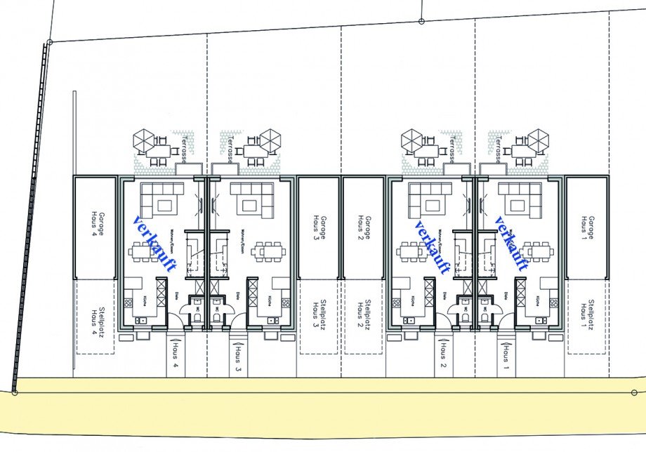 Lageplan Doppelhaush�lfte Ostelsheim