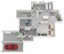 Untergeschoss Lorch: Attraktives, ger�umiges 2-Fam.-Haus mit  Einliegerbereich  und 2 Garagen in H�henlage
