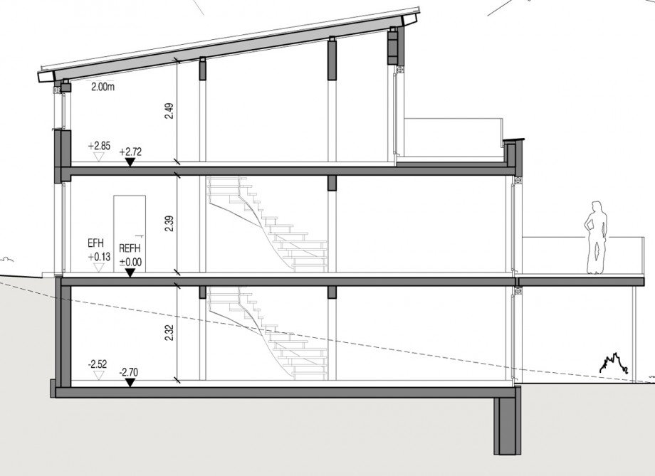 Schnitt Einfamilienhaus Ostelsheim