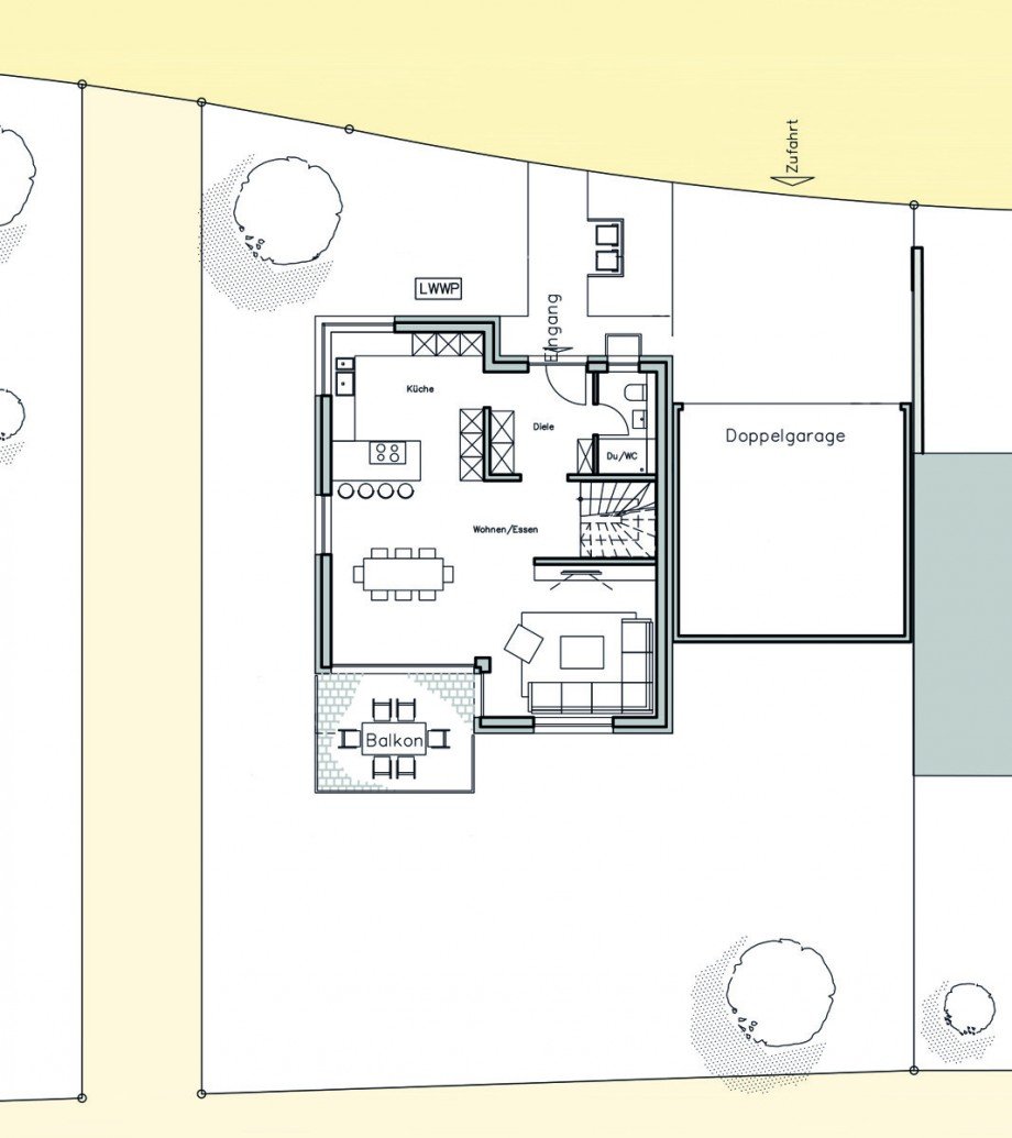Lageplan Einfamilienhaus Ostelsheim