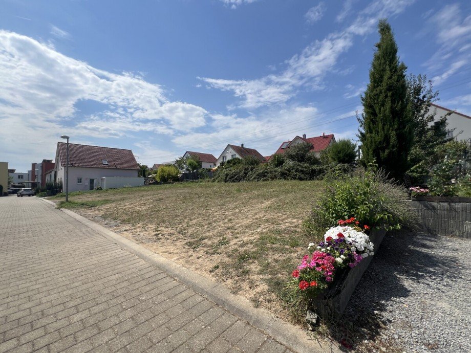 Blick auf den Bauplatz Einfamilienhaus Stuttgart Zuffenhausen