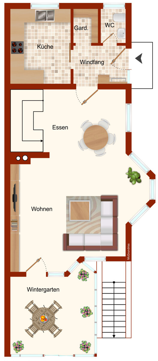 Erdgeschoss Reiheneckhaus Renningen / Malmsheim