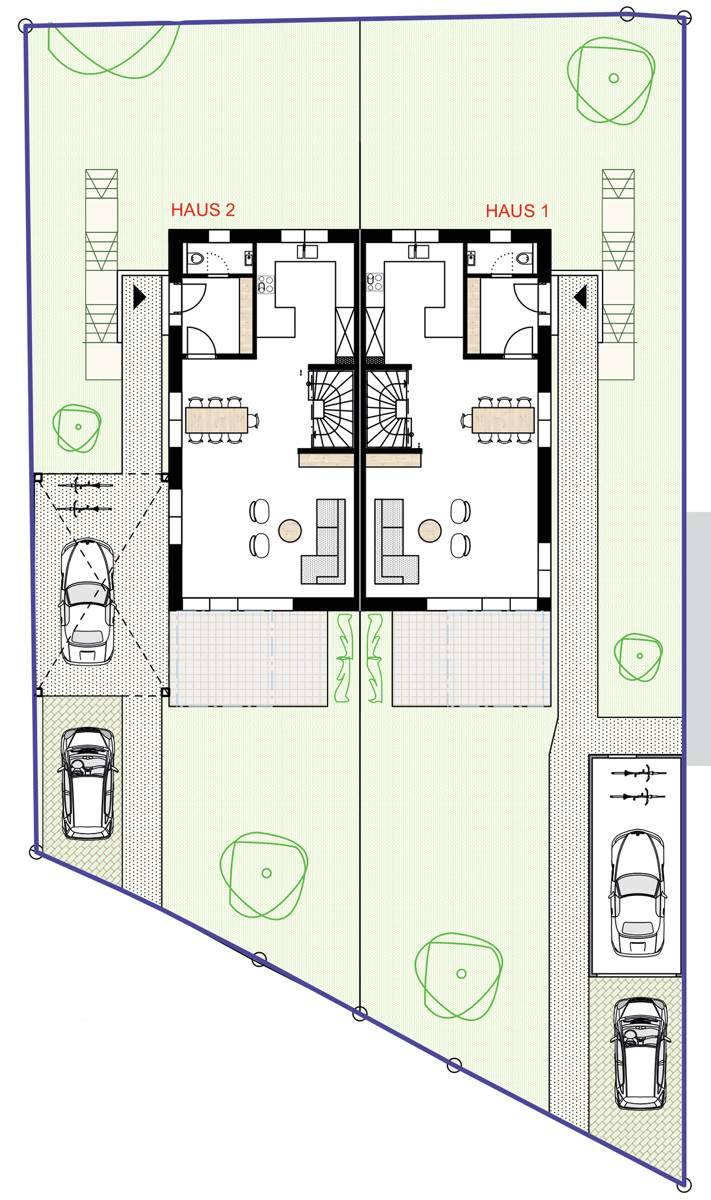 Lageplan Doppelhaush�lfte Backnang