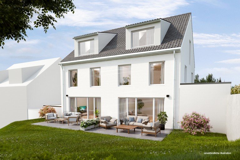 Ansicht Ostelsheim Doppelhaush�lfte Sehr gro�z�gig und modern: Wohnen in ruhiger Randlage mit herrlichem Garten DHH in Ostelsheim