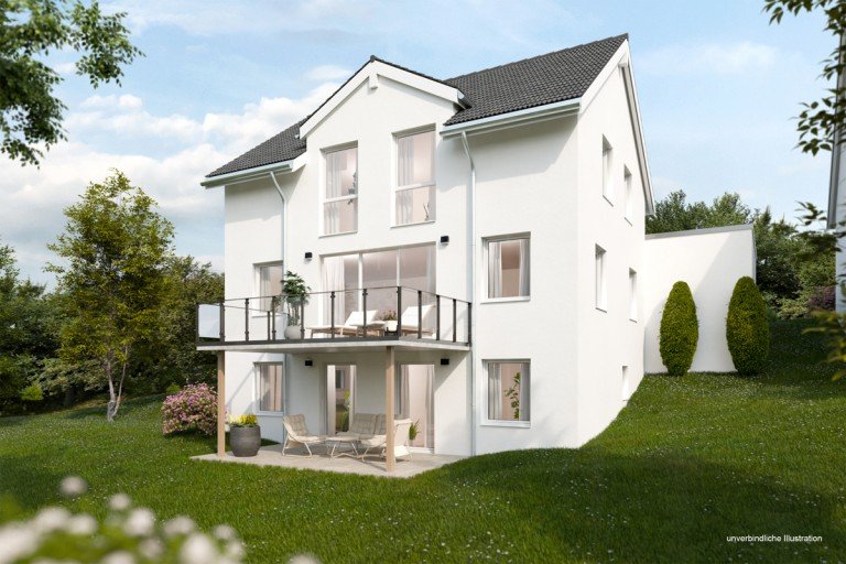 Ansicht Leonberg Einfamilienhaus Leonberg: Es entstehen 2 Einfamilienh�user. Ca. 175 m� Wfl. + Doppelgarage. Sonnige, ruhige Lage