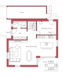 Erdgeschoss  Sehr gro�z�giges und modernes Wohnen in herrlicher Randlage von Herrenberg  Stilvolles EFH