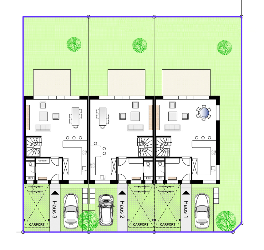 Lageplan Reihenhaus Stuttgart / Stammheim