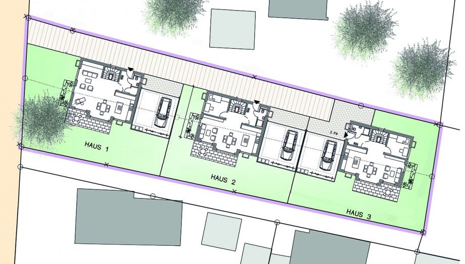 Lageplan Einfamilienhaus Lichtenwald / Thomashardt