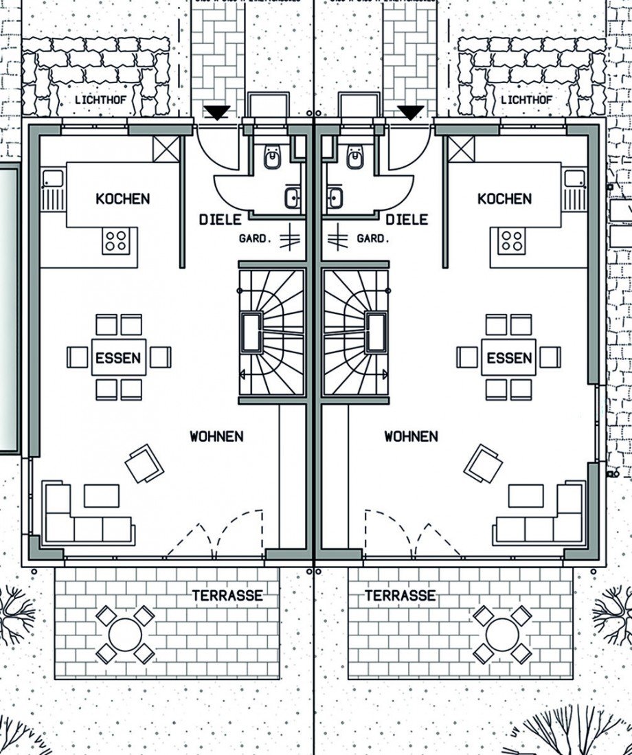 Erdgeschoss Doppelhaush�lfte Hildrizhausen