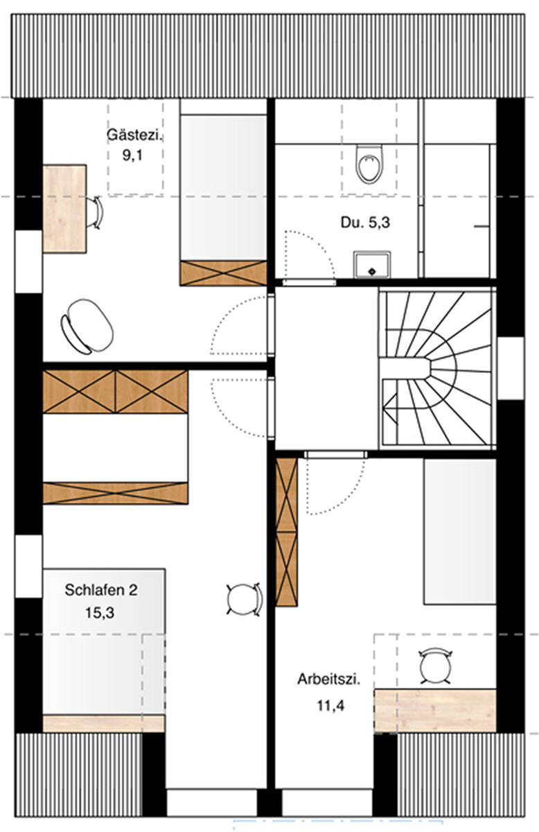 Dachgeschoss Einfamilienhaus Stuttgart / Feuerbach