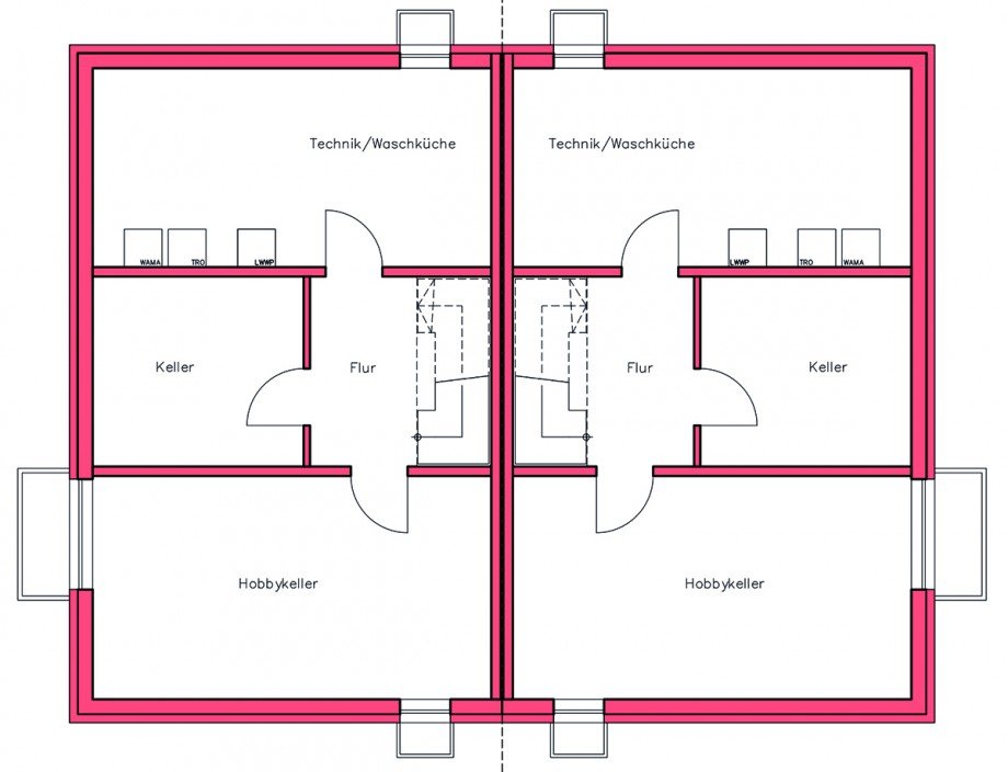 Untergeschoss Doppelhaush�lfte G�rtringen