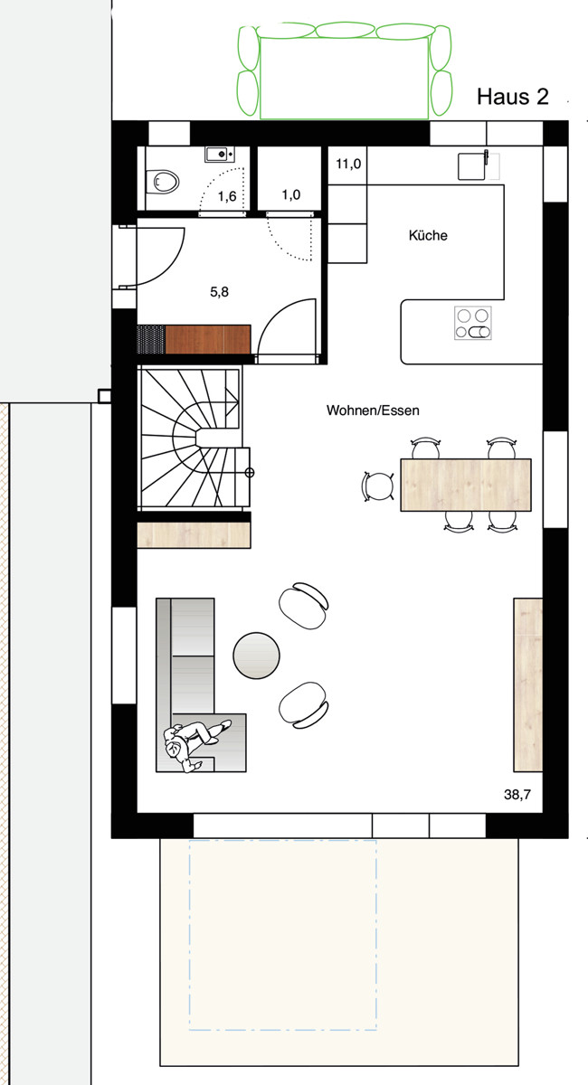 Erdgeschoss Einfamilienhaus Stuttgart / Feuerbach