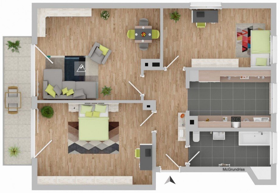 Hochparterre Erdgeschosswohnung Stuttgart / Obert�rkheim