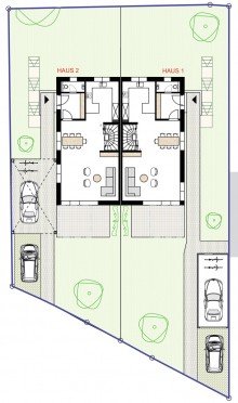 Lageplan Mitten in Backnang  Moderne und sehr gro�z�gige DHH in reizvoller Lage und mit ruhiger Gartenidylle 