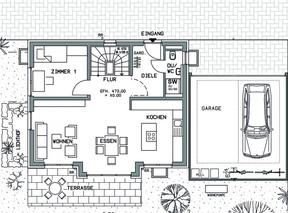 Erdgeschoss Einfamilienhaus Lichtenwald / Thomashardt