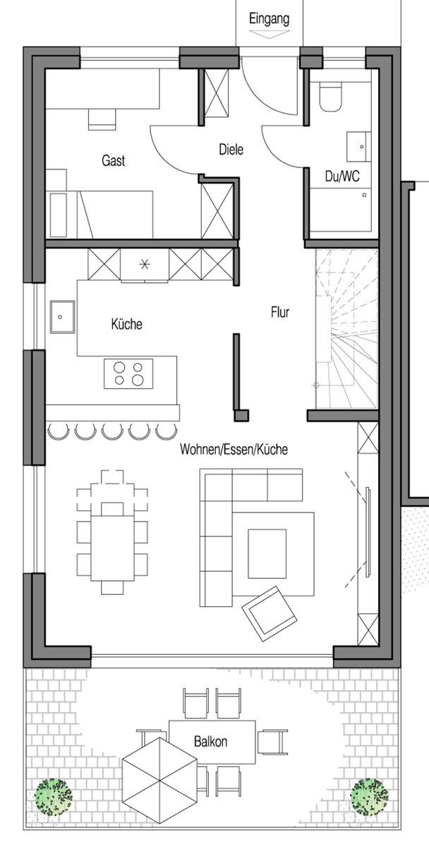 Erdgeschoss Einfamilienhaus Ostelsheim