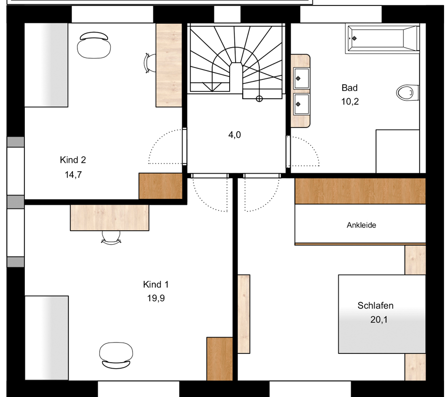 Dachgeschoss 1 Einfamilienhaus Stuttgart Zuffenhausen