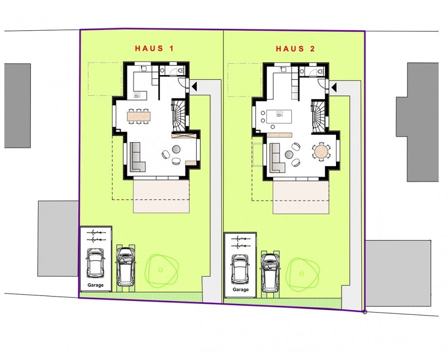 Lageplan Einfamilienhaus Stuttgart / Botnang