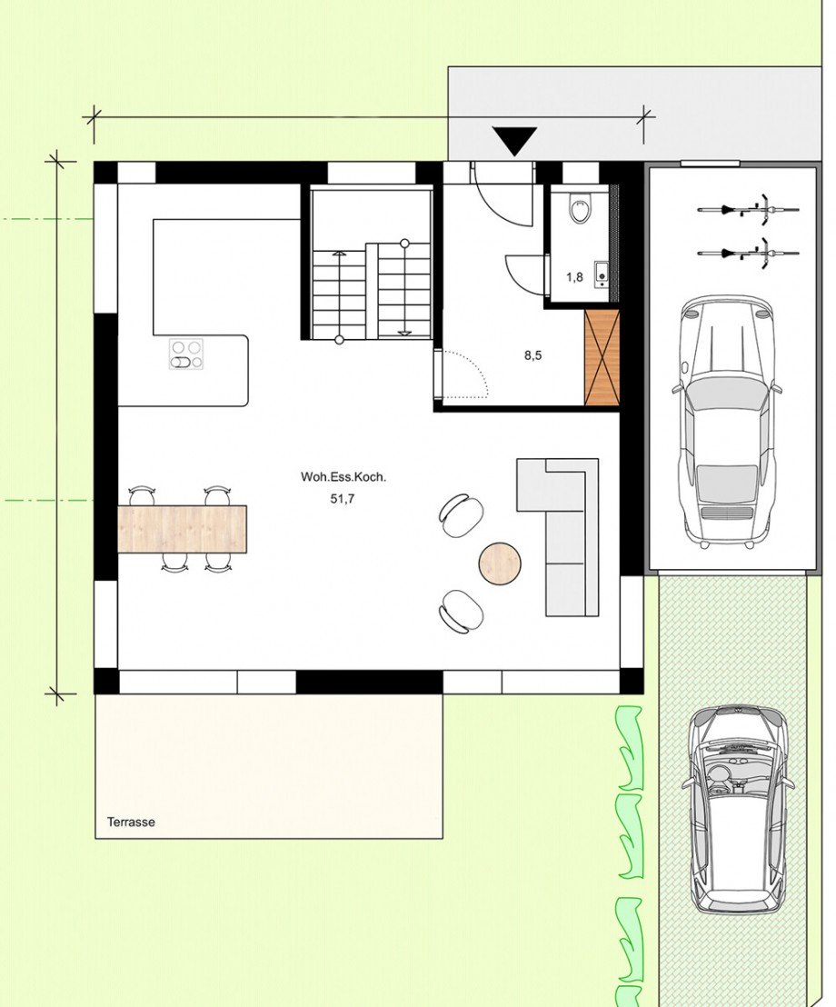 Erdgeschoss Einfamilienhaus Renningen / Malmsheim