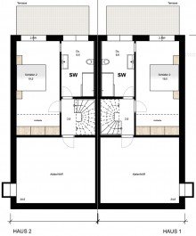 Gartengeschoss Mitten in Backnang  Moderne und sehr gro�z�gige DHH in reizvoller Lage und mit ruhiger Gartenidylle 