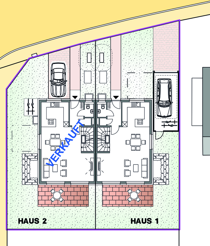 Lageplan Doppelhaush�lfte Leinfelden-Echterdingen