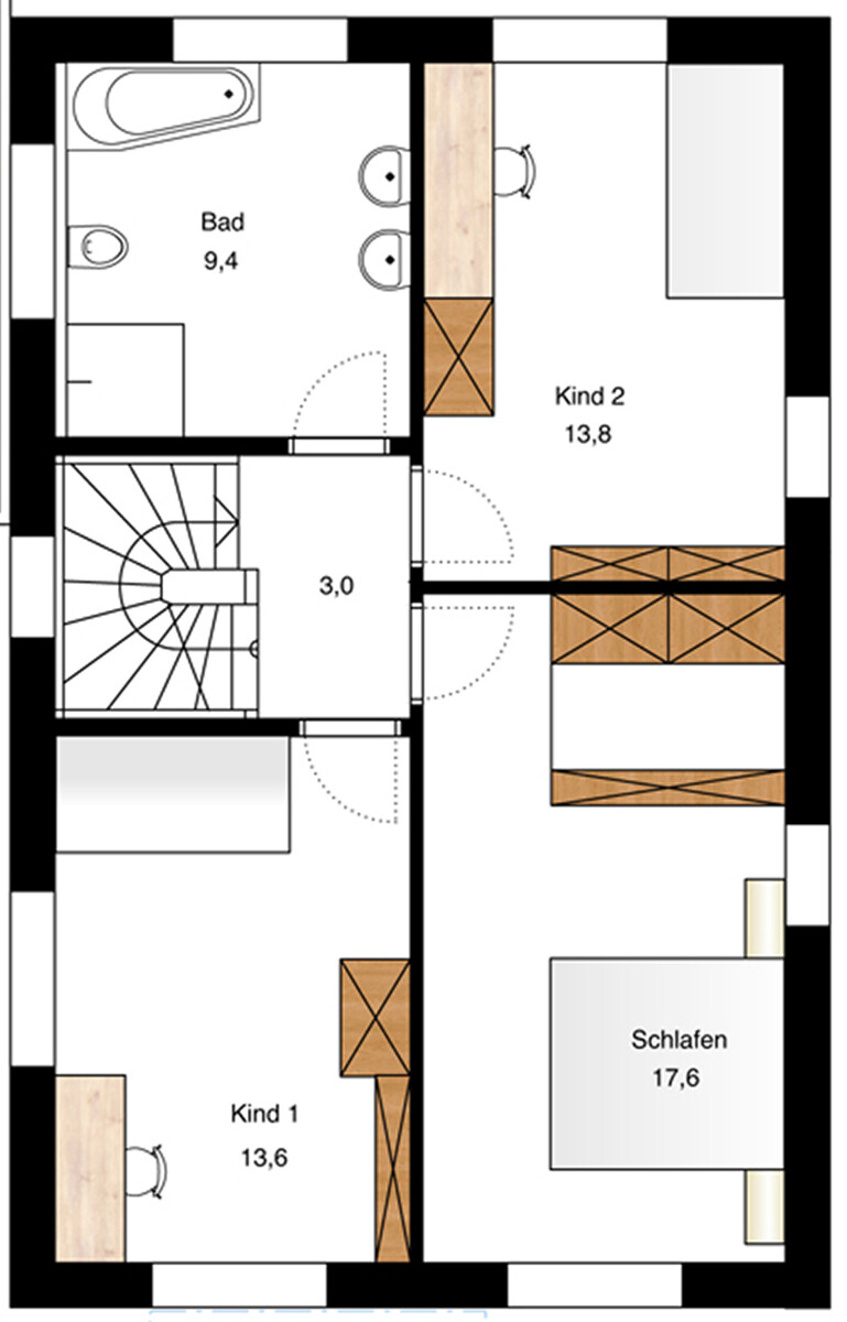 Obergeschoss Einfamilienhaus Stuttgart / Feuerbach