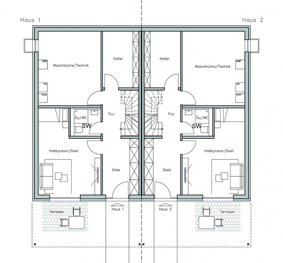 Gartengeschoss Doppelhaush�lfte Aidlingen / Deufringen