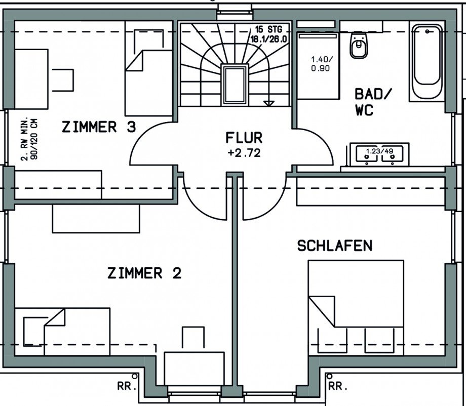 Dachgeschoss Einfamilienhaus Lichtenwald / Thomashardt