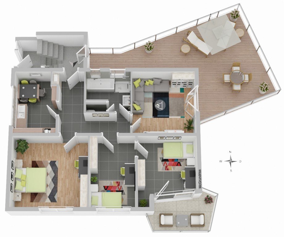 Grundriss Etagenwohnung Filderstadt / Bernhausen