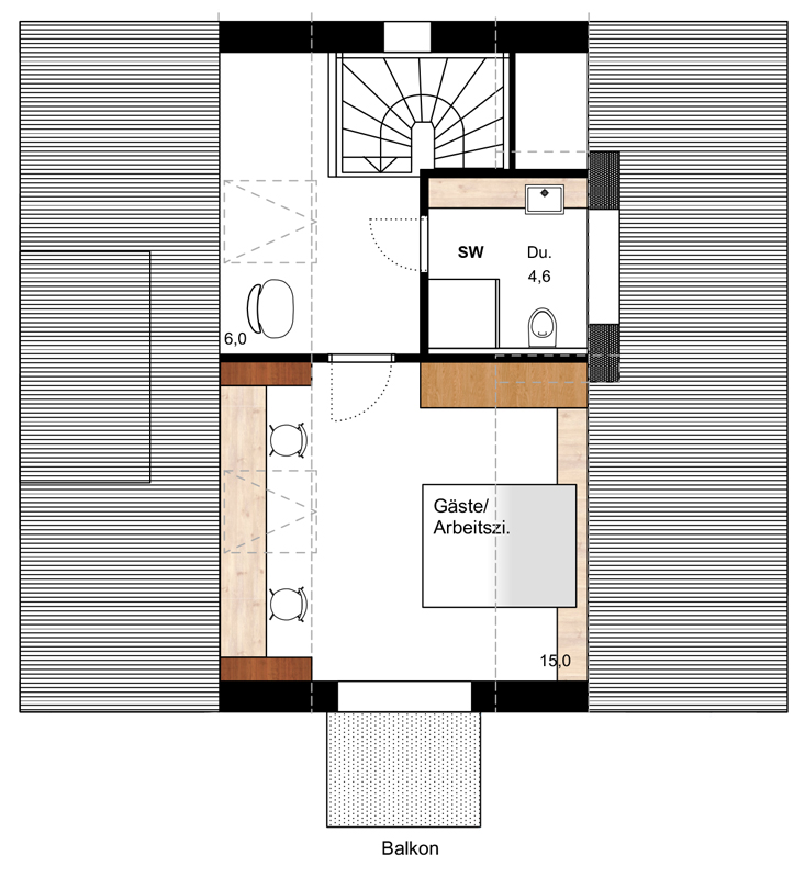 Dachgeschoss 2 Einfamilienhaus Stuttgart Zuffenhausen