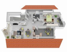 Dachgeschoss Lorch: Attraktives, ger�umiges 2-Fam.-Haus mit  Einliegerbereich  und 2 Garagen in H�henlage