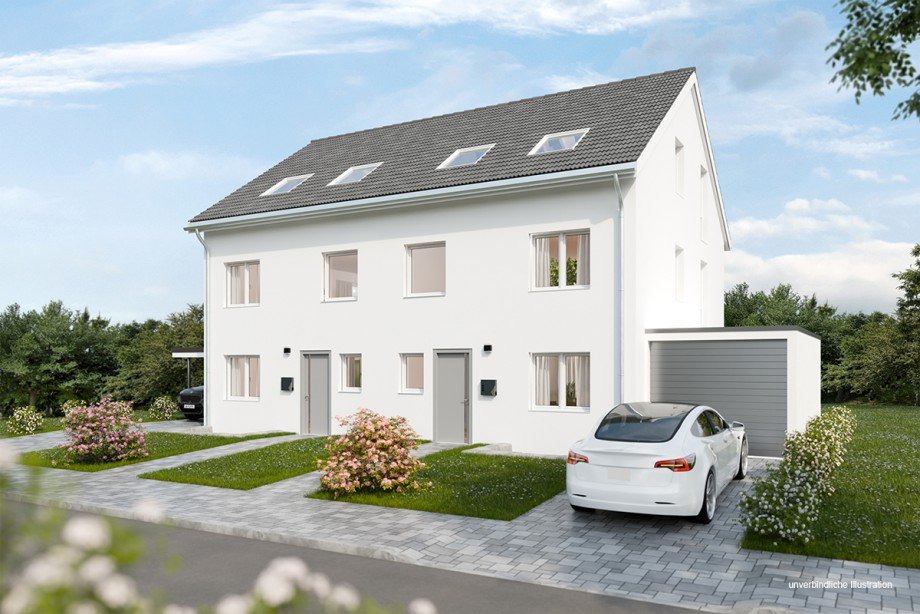 Ansicht Doppelhaush�lfte Hildrizhausen