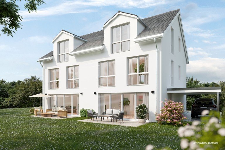 Ansicht Hildrizhausen Doppelhaush�lfte Wohnen in TOP LAGE von Hildrizhausen Attraktive DHH in sonniger Lage und mit herrlichem Garten
