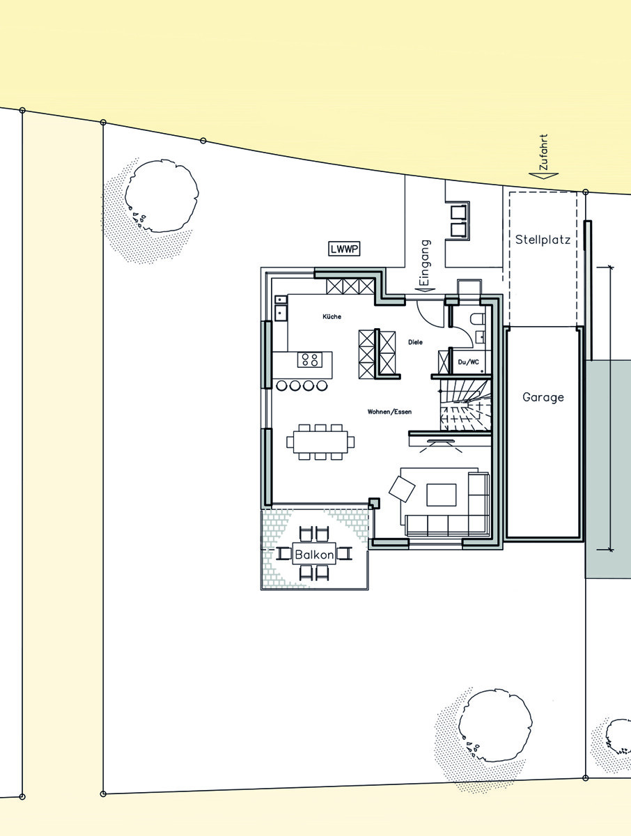 Lageplan Variante Einfamilienhaus Ostelsheim