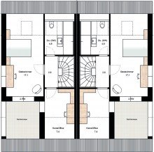 Dachgeschoss Mitten in Backnang  Moderne und sehr gro�z�gige DHH in reizvoller Lage und mit ruhiger Gartenidylle 